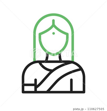 Sari icon vector image. Sari icon vector image. 110627505