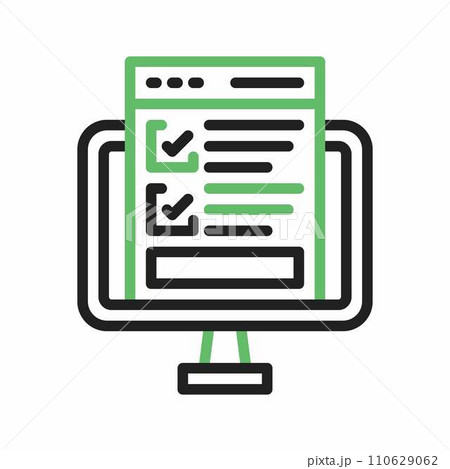 Online Exam icon vector image. Online Exam icon vector image. 110629062