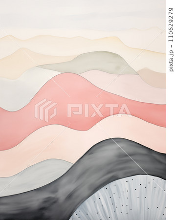 AI-generated content. Soft abstract watercolor landscape with rolling hills in pastel shades and textured patterns, evoking a serene, dreamy atmosphere. AI-generated content. Soft abstract watercolor landscape with rolling hills in pastel shades and textured patterns, evoking a serene, dreamy atmosphere. 110629279
