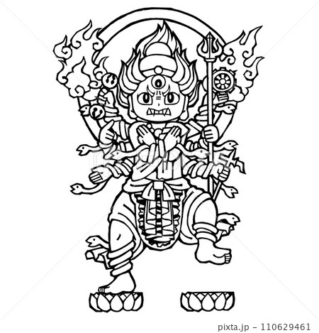 軍荼利明王・モノクロ 軍荼利明王・モノクロ 110629461