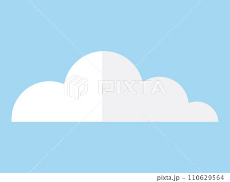 Cloud vector illustration. Cumulus clouds cluster together, creating heavenly community in cloudscape Natures breath is visible as mist rises, blending with high clouds 110629564
