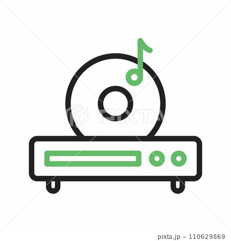 Disc Player icon vector image. 110629869