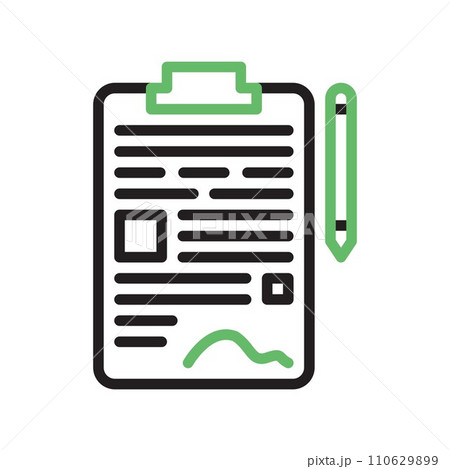 Contract icon vector image. 110629899