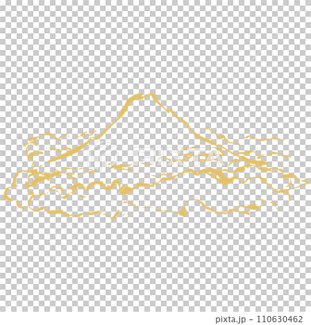 金山和雲彩插畫素材向量 金山和雲彩插畫素材向量 110630462