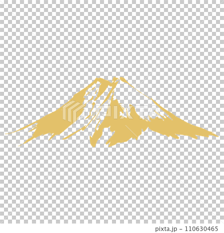 Golden mountain and cloud illustration material vector 110630465