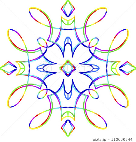 Abstract sign for tattoos. The illustration is very colorful, so that different sensations appear 110630544