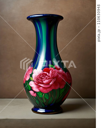 Beautiful Chinese antique vase for collector with pattern. Generative AI 110630948