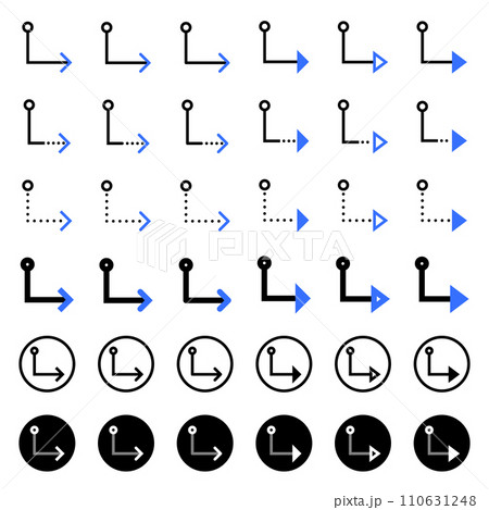Arrow icon related to connection and flow. Arrow icon related to connection and flow. 110631248