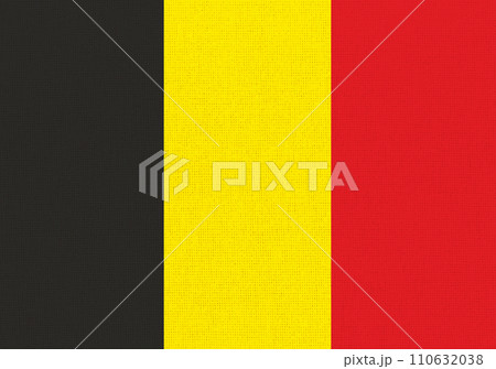 Flag of Belgium. Belgium flag on fabric surface. Belgian national flag 110632038