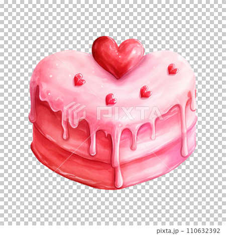 Piece of Cake with a Heart. AI Generated Image 110632392