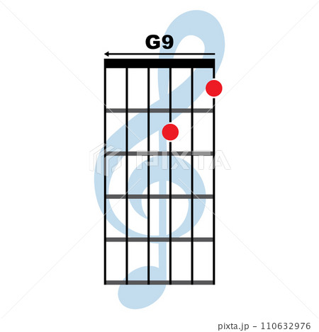 G9 guitar chord icon 110632976