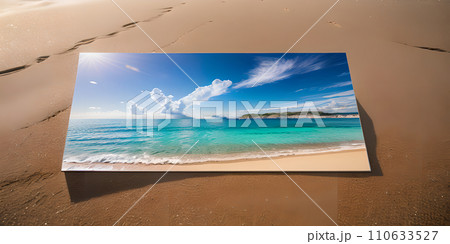 写真の中のエメラルドグリーンの海 写真の中のエメラルドグリーンの海 110633527