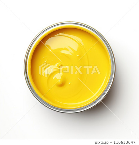 Yellow and white background. Yellow ink isolated on white 110633647