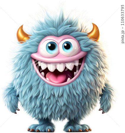 Funny furry cheerful monster Funny furry cheerful monster 110633795