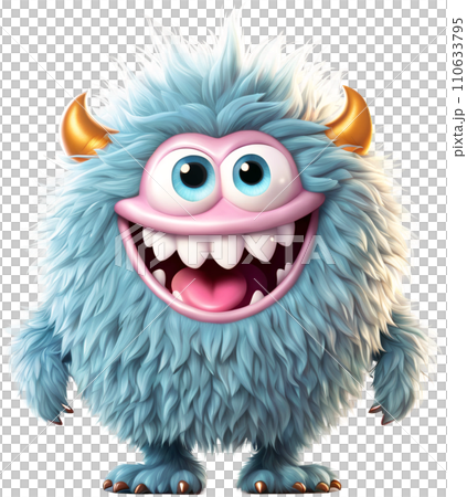 Funny furry cheerful monster Funny furry cheerful monster 110633795