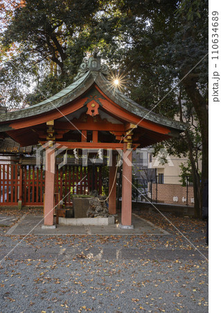 神社仏閣 金王八幡宮の手水舎 東京都渋谷区 神社仏閣 金王八幡宮の手水舎 東京都渋谷区 110634689
