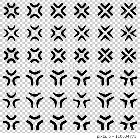 Vector illustration set of anger marks 110634773