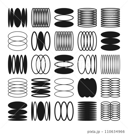 Brutalist geometric shapes, symbols. Simple primitive elements and forms. Bauhaus retro design, trendy contemporary minimalist style. Vector illustration Brutalist geometric shapes, symbols. Simple primitive elements and forms. Bauhaus retro design, trendy contemporary minimalist style. Vector illustration 110634966