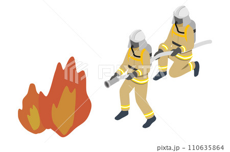 消防士イラスト 110635864