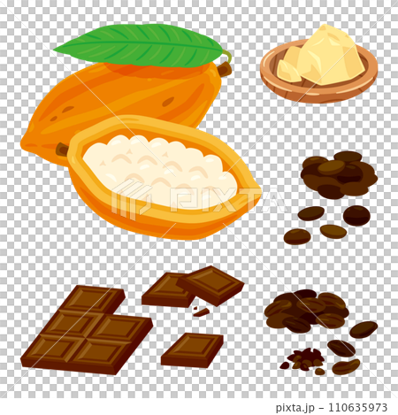 Chocolate raw materials and chocolate bars 110635973