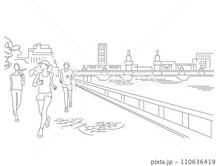 nuance_illustration_HP_TOP_image_マラソン,ランニング 110636419