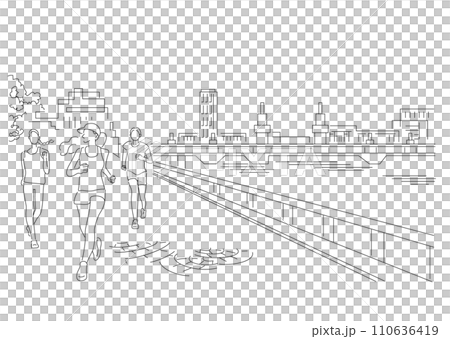 nuance_illustration_HP_TOP_image_マラソン,ランニング 110636419