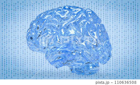 The Brain on digital Background for machine learning or ai concept 3d rendering. The Brain on digital Background for machine learning or ai concept 3d rendering. 110636508