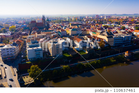 Aerial view of Kolin cityscape, Czech Republic Aerial view of Kolin cityscape, Czech Republic 110637461