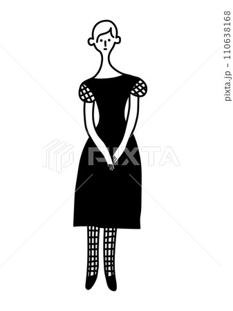 女性のファッション エレガントなワンピースの女性 女性のファッション エレガントなワンピースの女性 110638168