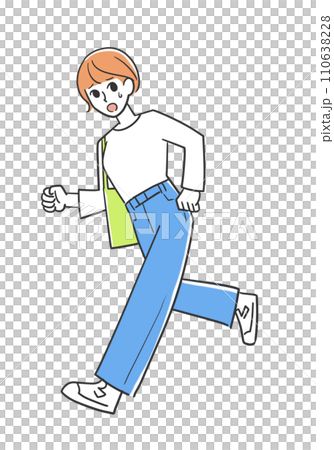 遅刻しそうな女性 遅刻しそうな女性 110638228