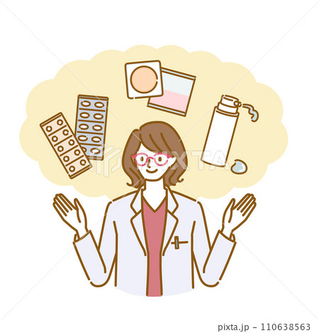 更年期障害のホルモン充填療法について紹介する女医 110638563