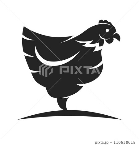 Hen Logo template Isolated. Brand Identity. Icon Abstract Vector graphic 110638618