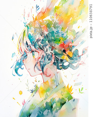 淡い色彩と消えそうな少女 110638791