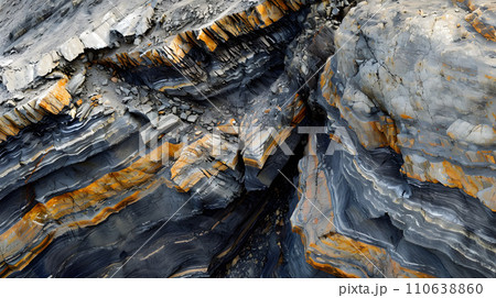 地球のアートワーク 鮮やかな地層の美 110638860
