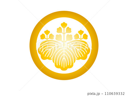 丸に五三桐ゴールド 110639332