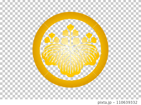 丸に五三桐ゴールド 110639332
