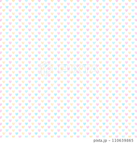 seamless pattern with heart on white background 110639865