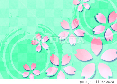 桜　春　花びら　背景	 110640678