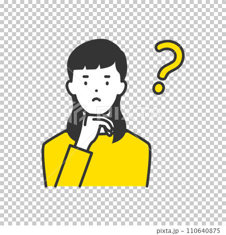 Illustration of a woman wondering 110640875