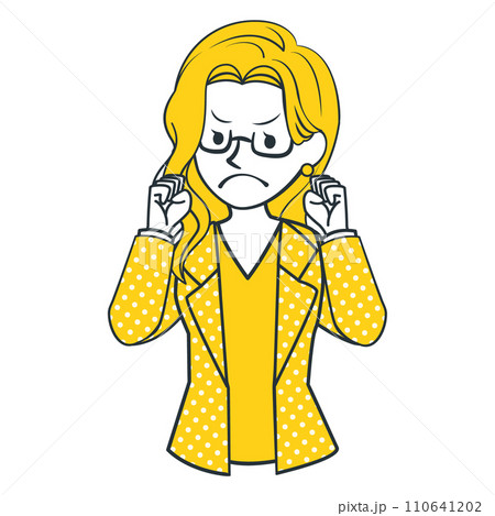 戦うOLのイラスト 110641202