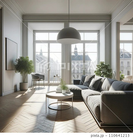 ヨーロッパモダンなリビング 110641213