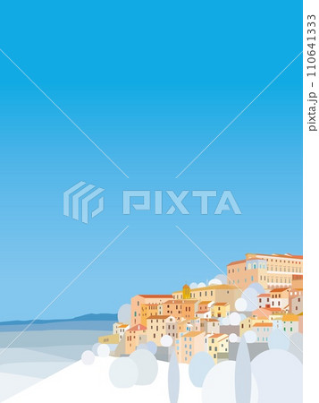 トーディ　todi　ウンブリア　umbria　イタリア　italia　冬風景 110641333