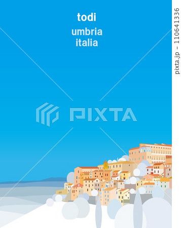 トーディ todi ウンブリア umbria イタリア italia 冬風景 トーディ todi ウンブリア umbria イタリア italia 冬風景 110641336