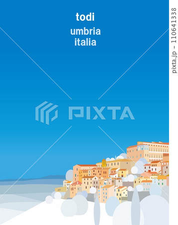 トーディ todi ウンブリア umbria イタリア italia 冬風景 トーディ todi ウンブリア umbria イタリア italia 冬風景 110641338