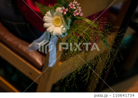 Floral Boutonniere on Lapel Floral Boutonniere on Lapel 110641734