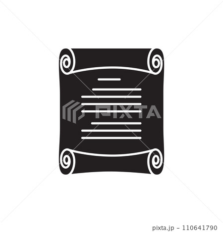 Old paper with line art  icon design 110641790