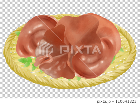 ザルに乗ったキクラゲのイラスト 110641823