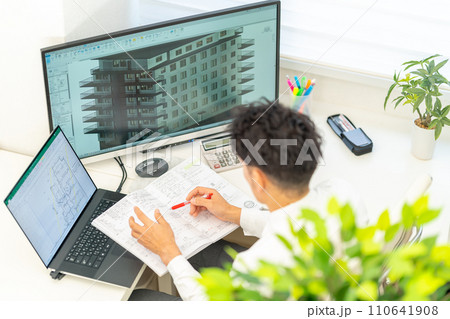 三次元CAD 立体的 3DCG 建築設計 プロジェクト管理 外観 1人 三次元CAD 立体的 3DCG 建築設計 プロジェクト管理 外観 1人 110641908