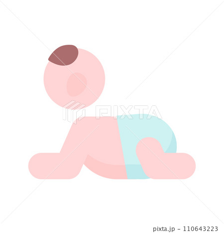 ハイハイする赤ちゃん 110643223