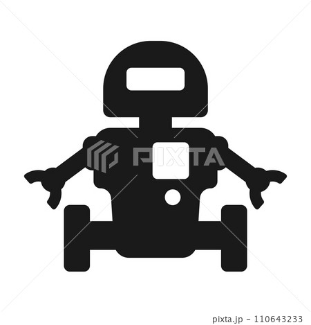 人型ロボットのシルエット 人型ロボットのシルエット 110643233